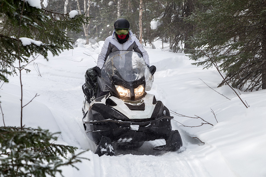 Snowmobile Woman